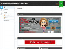 Tablet Screenshot of chicwage.com
